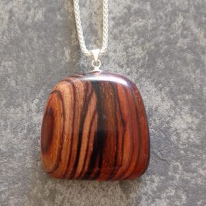 Colgante Cocobolo cordón de Plata